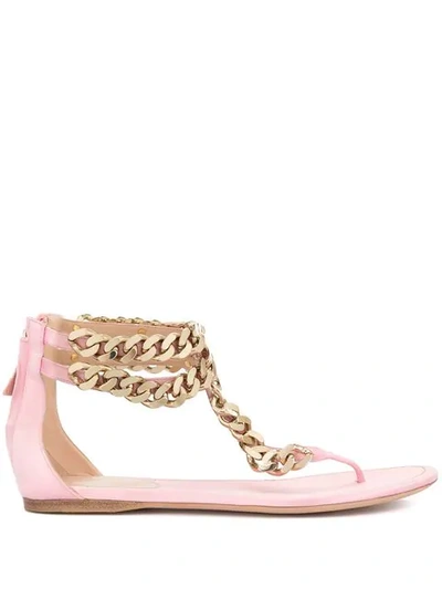 Giambattista Valli Chain-detail Sandals - 粉色 In Pink