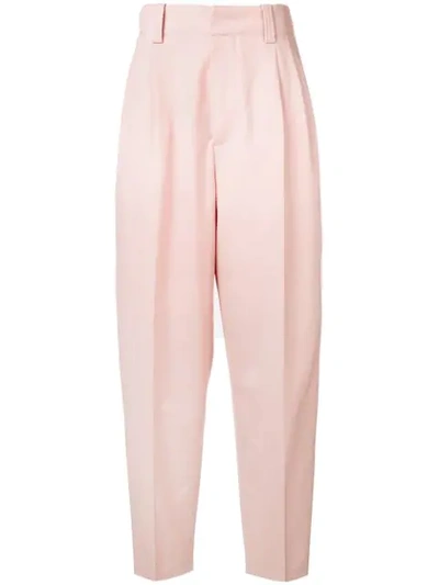 Marni High-waist Tapered Trousers In Pink
