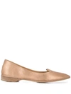 ANTONIO BARBATO ANTONIO BARBATO POINTED BALLERINA SHOES - 金色