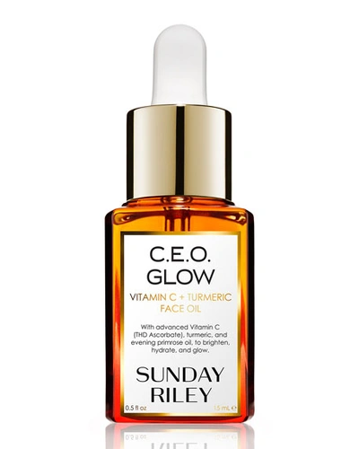 SUNDAY RILEY MODERN SKINCARE C. E.O. GLOW VITAMIN C + TURMERIC FACE OIL, 0.5 OZ.,PROD220890095