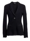 EMPORIO ARMANI Waffle Knit One-Button Blazer