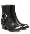 VETEMENTS LEATHER ANKLE BOOTS,P00353750