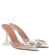 Amina Muaddi Begum Transparent Pointed Toe Slingback Pump In Transparent