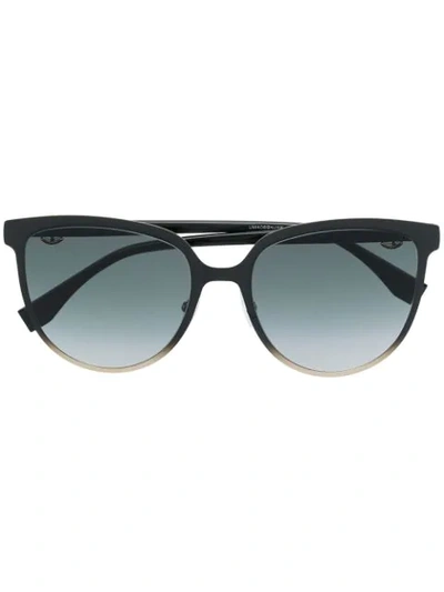Fendi Monogram Shape Sunglasses In Black