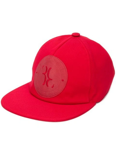 Billionaire Logo Embroidered Cap In Red