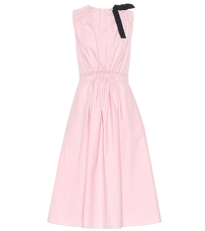 Roksanda Cotton Midi Dress In Pink