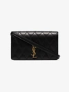 SAINT LAURENT BLACK ANGIE QUILTED SHOULDER BAG,56890603UD713526142