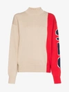 SEE BY CHLOÉ SEE BY CHLOÉ COLOUR-BLOCK LOGO-SLEEVE SIDE-ZIP JUMPER,CHS19MP2960013572407