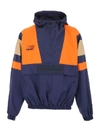 Napa By Martine Rose Colour Block Windbreaker In Orange Navy (blue)