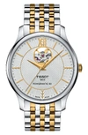 Tissot Tradition Bracelet Watch, 40mm In Silver/ Gold