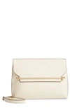 Strathberry East/west Stylist Calfskin Leather Clutch In Vanilla