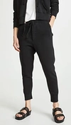 Nili Lotan Nolan Cropped Cotton-jersey Track Pants In Washed Black