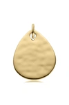 Monica Vinader Engravable Ziggy Pendant Charm In Yellow Gold