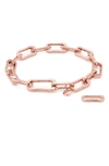 Monica Vinader Rose Gold Plated Vermeil Silver Alta Capture Charm Bracelet In Rose Gold