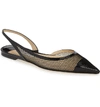 Jimmy Choo 'fetto' Mesh D'orsay Slingback Flats In Black