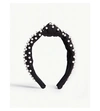 LELE SADOUGHI PEARL VELVET HEADBAND