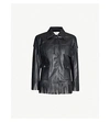 SANDRO FRINGED LEATHER JACKET