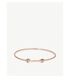 Annoushka 18ct Rose Gold Mythology White Sapphire Charm Bangle In White