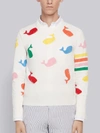 THOM BROWNE THOM BROWNE 4-BAR WHALE ICON INTARSIA PULLOVER,MKA217A0021913252295