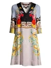 ETRO Floral V-Neck Tunic Dress