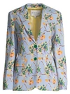 ETRO Painted Floral Periwinkle Jacket