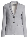 PIAZZA SEMPIONE Wool-Blend Blazer Jacket