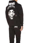 Sss World Corp Sssnoop Tears Hoodie In Black & White