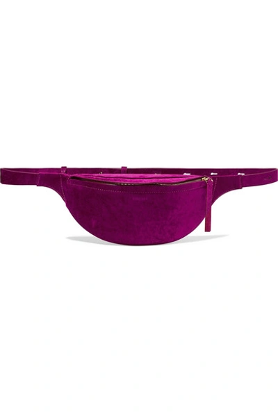 Nanushka Lubo Velvet Belt Bag In Purple
