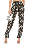 Off-white Floral Design Jogger Pants "black" In Black