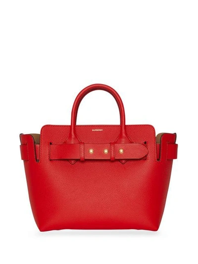 Burberry The Small Leather Triple Stud Belt Bag In Red