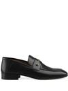 GUCCI LEATHER LOAFER WITH HORSEBIT AND DOUBLE G