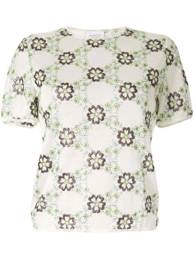 Giambattista Valli Floral Short-sleeve Top - 多色 In Multicolour