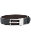 BALLY STRIPED BUCKLE BELT