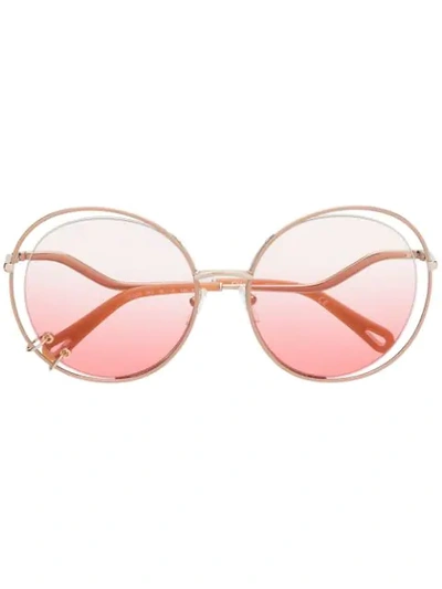 Chloé Eyewear Oversized Sunglasses - 粉色 In Pink