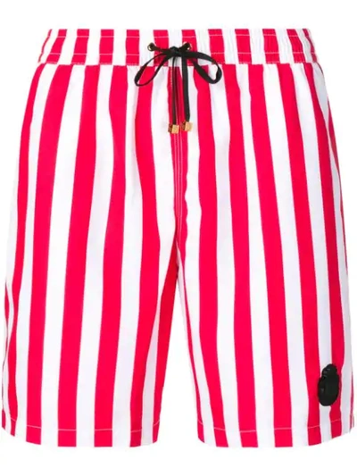 Billionaire Striped Swim Shorts - 红色 In Red