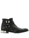 PHILIPP PLEIN BUCKLED ANKLE BOOTS