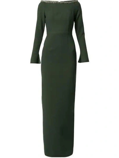 Rachel Gilbert 'winona' Dressing Gown In Green