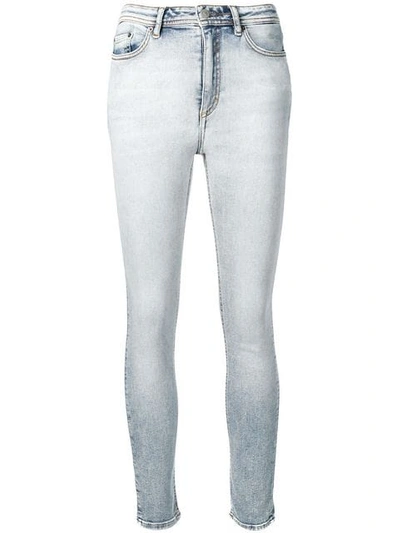 Acne Studios Peg Marble Wash Jeans In Blue