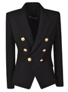 Balmain Embossed Button Blazer In Basic