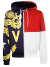 VERSACE LOGO PRINT HOODIE,10882666