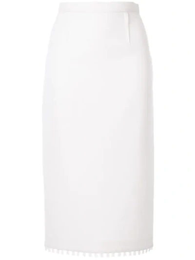 Roland Mouret Arreton Pencil Skirt - 白色 In White