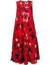 RED VALENTINO DECORATED TERRACE PRINTED DRESS