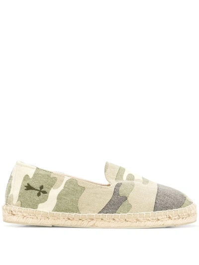 Manebi Slip-on Espadrilles In Military Green