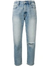 CURRENT ELLIOTT FADED CROPPED JEANS