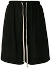 Rick Owens Zip-front Drawstring Midi Skirt In Black