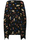SOLACE LONDON FLORAL PRINT PLEATED DRESS