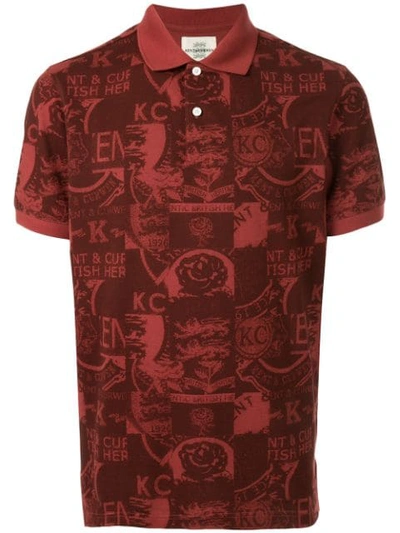 Kent & Curwen Printed Polo Shirt In Red