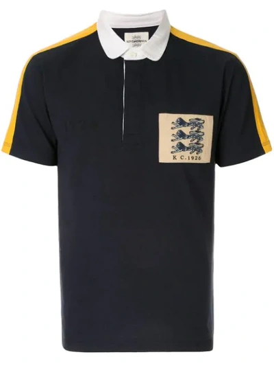 Kent & Curwen 3 Lions Badge Polo Shirt In Black