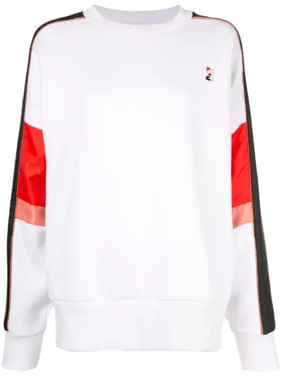 P.e Nation Logo Colour-block Sweatshirt - 白色 In White