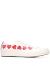 Comme Des Garçons Play Off-white Converse Edition Multiple Hearts Chuck 70 Low Sneakers In White